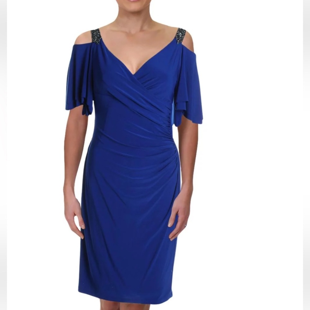 Lauren Ralph Lauren blue embellish dress size 12P